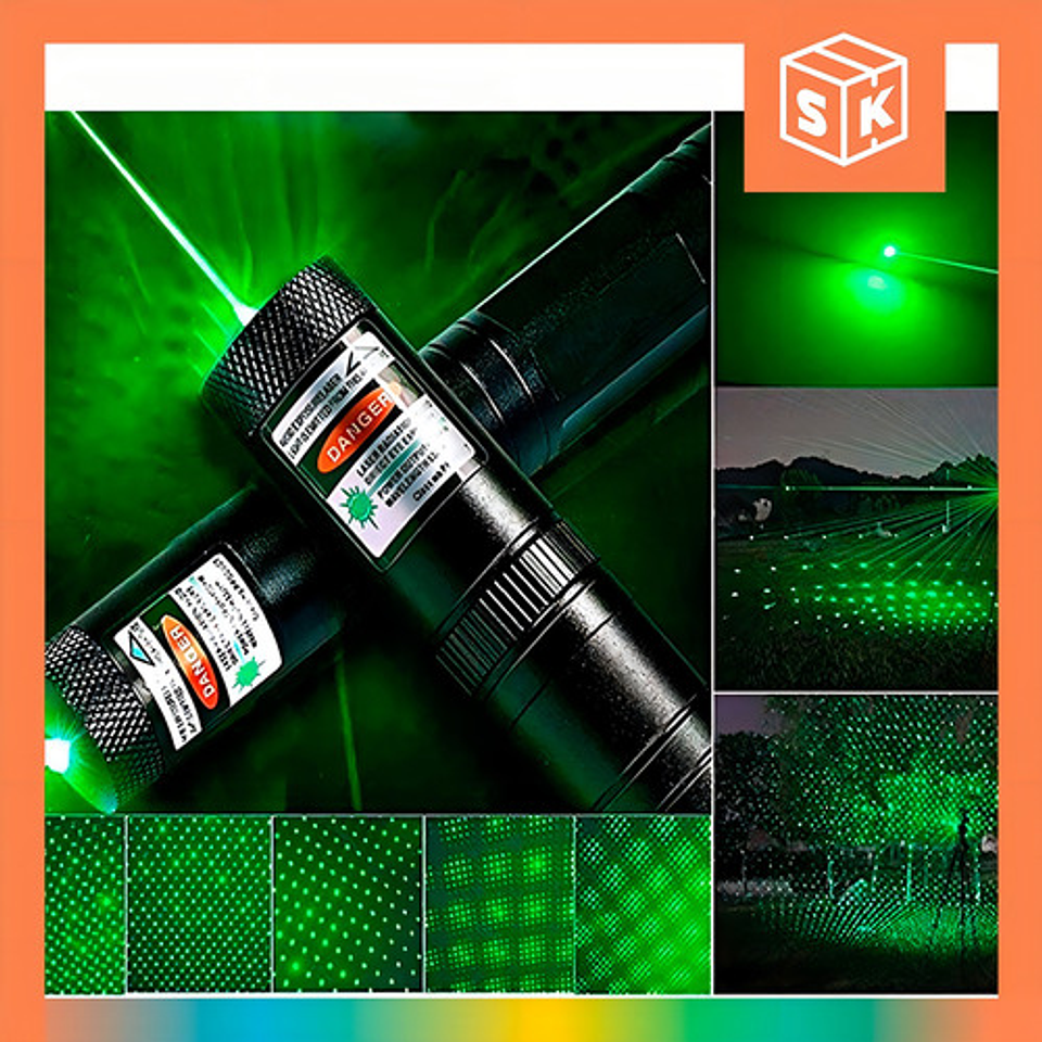 Puntero Laser Verde Potente 10000 Mw Recargable Cargador 2