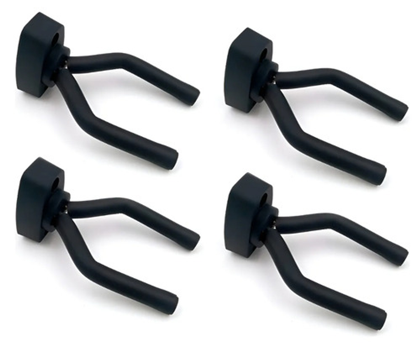 Pack 4 Soporte Colgador De Pared Para Guitarra Anticaída Negro Vhex 1