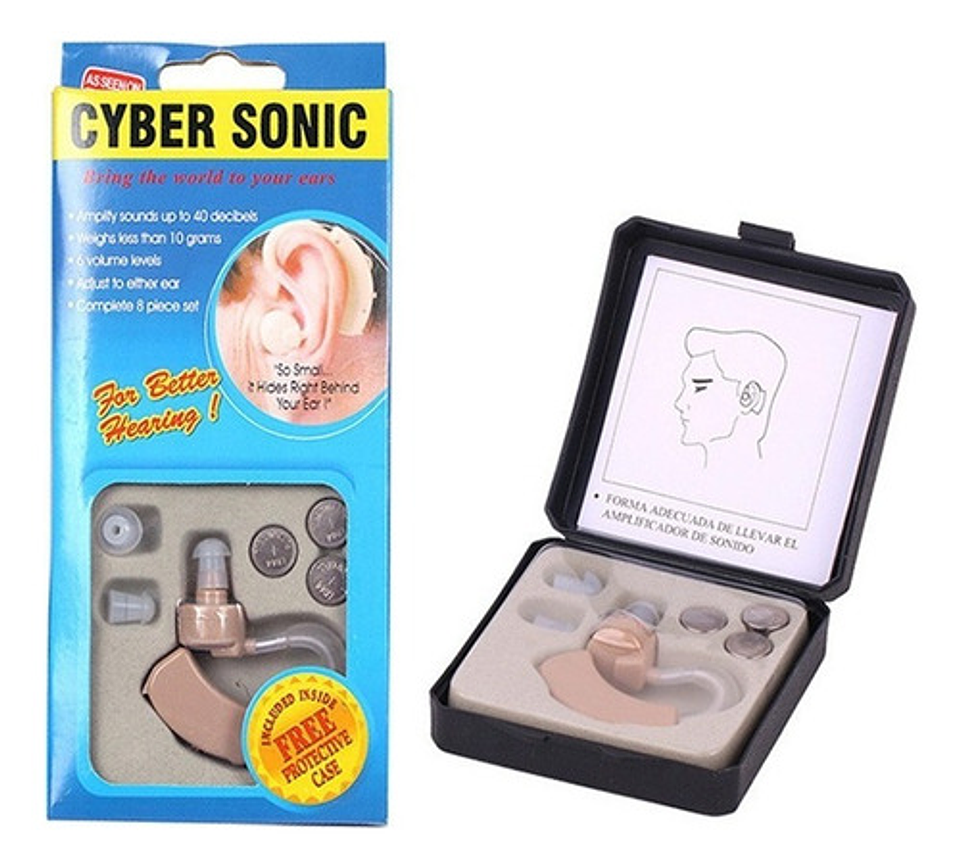 Pack 2 Audifonos Para Sordera Sordo Aumento De Audición Beige 3