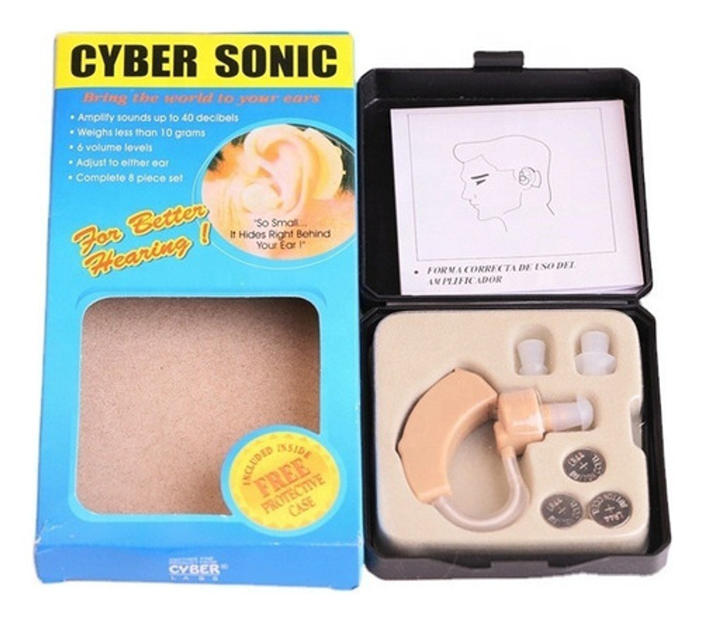 Pack 2 Audifonos Para Sordera Sordo Aumento De Audición Beige 6