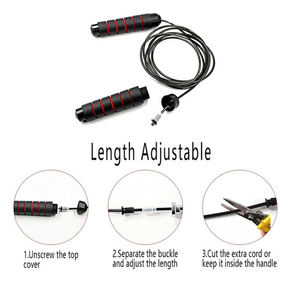 Cuerda Para Saltar De Alta Velocidad De Acero / Crossfit Color Al Azar 4