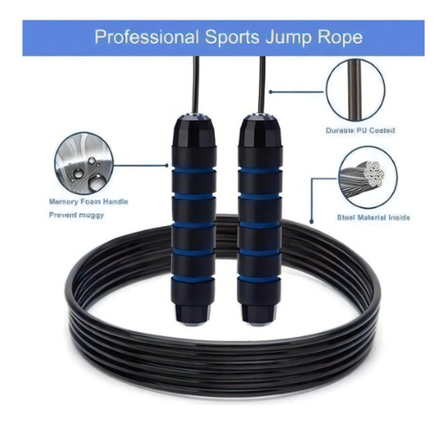 Cuerda Para Saltar De Alta Velocidad De Acero / Crossfit Color Al Azar 8