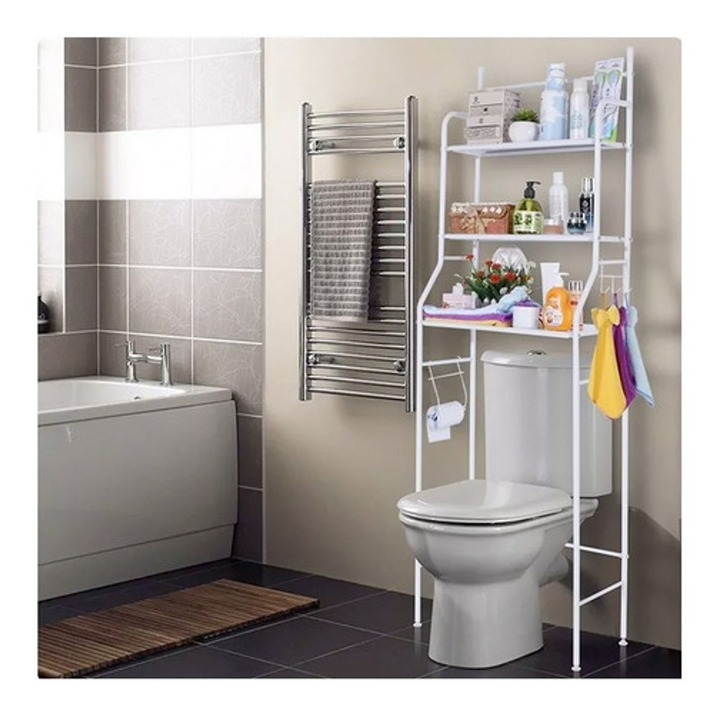 Estante Mueble Organizador Baño 3 Niveles Repisa Nanmao Colo 2