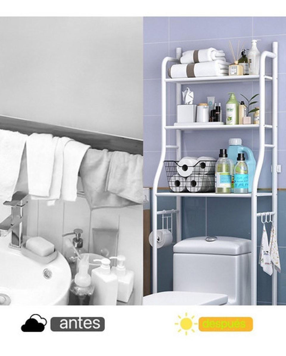 Estante Mueble Organizador Baño 3 Niveles Repisa Nanmao Colo 8