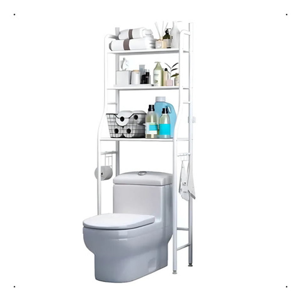 Estante Mueble Organizador De Baño 3nvl Color Colores Blanco 9