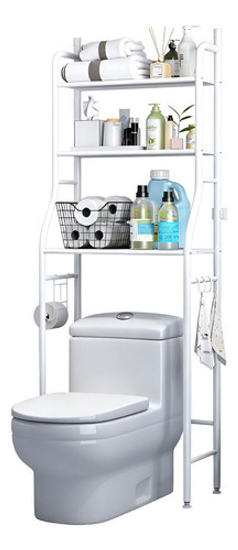 Estante Mueble Organizador De Baño 3nvl Color Colores Blanco