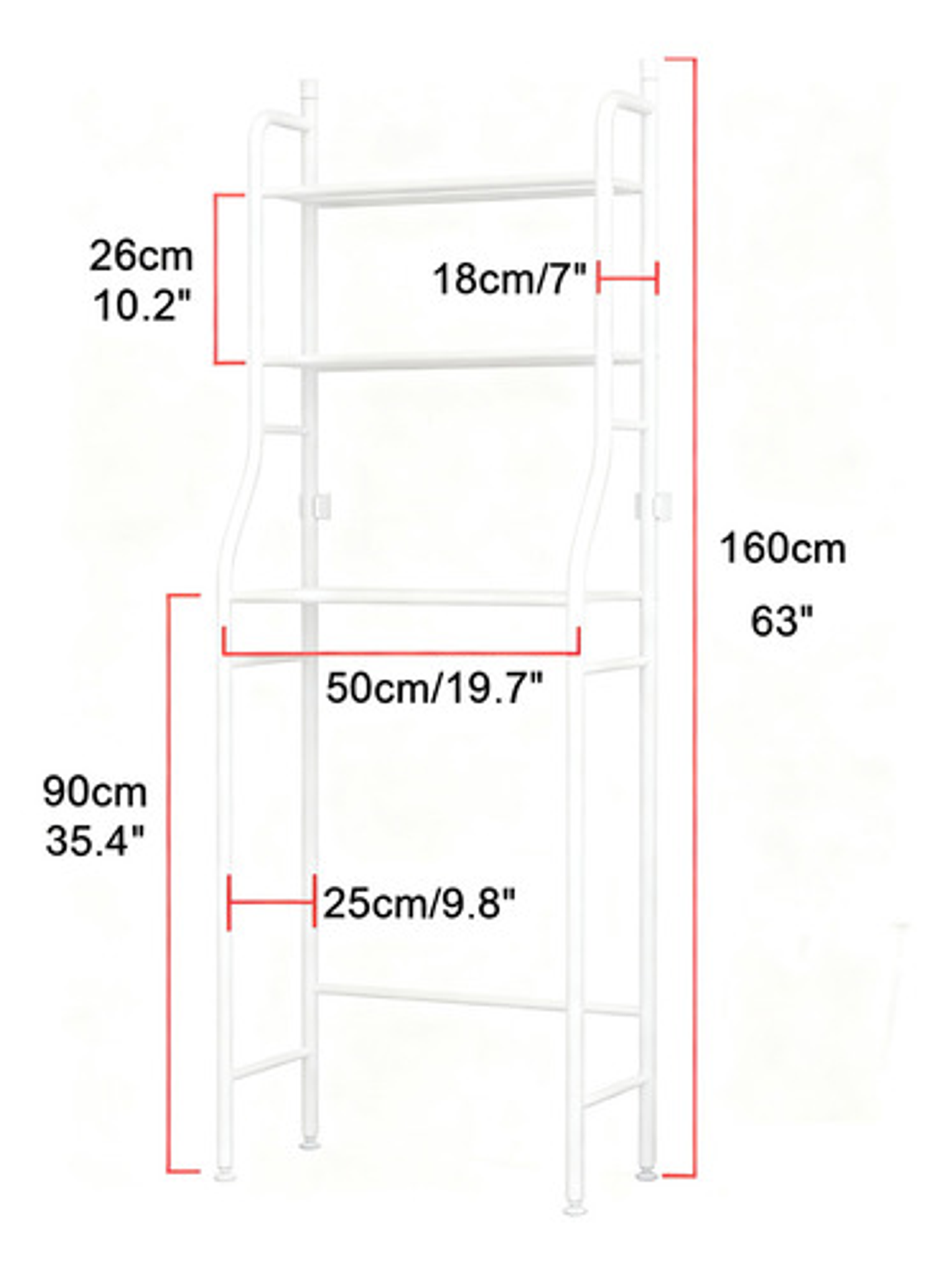 Estante Mueble Organizador De Baño 3nvl Color Colores Blanco 3