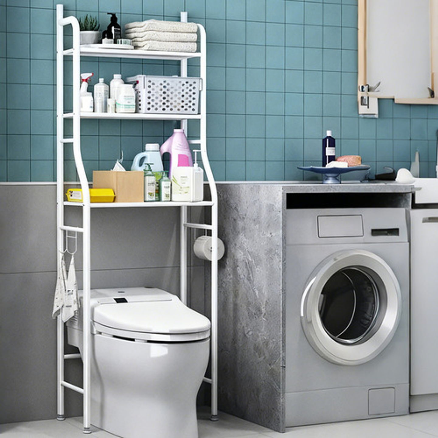 Estante Mueble Organizador De Baño 3nvl Color Colores Blanco 4