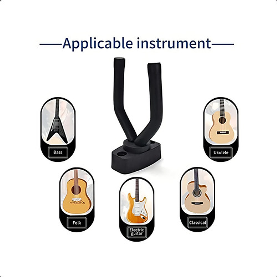 Soporte Para Guitara, Bajo, Ukelele, Cuatro De Muro O Pared 10