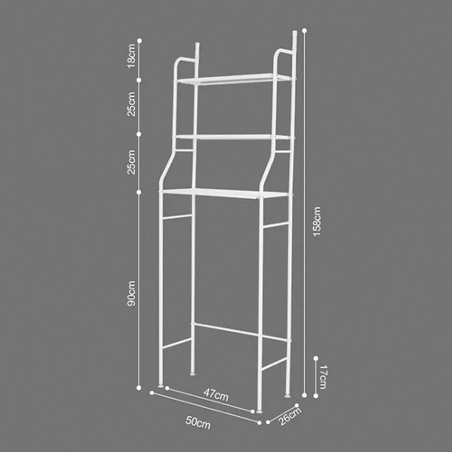 Estante Mueble Organizador Baño 3 Niveles Repisa Nanmao Colo 5