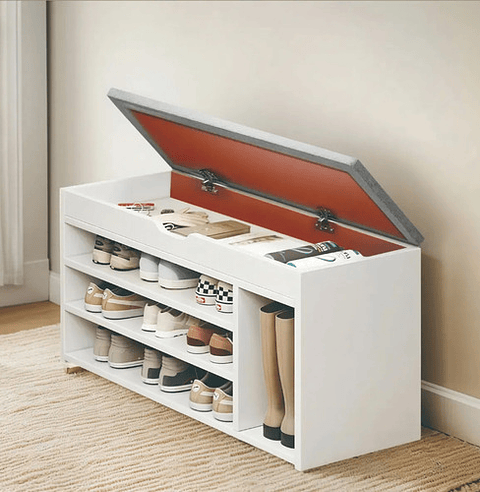 Zapatero Organizador Banca Probador 51x80x30cm Blanco