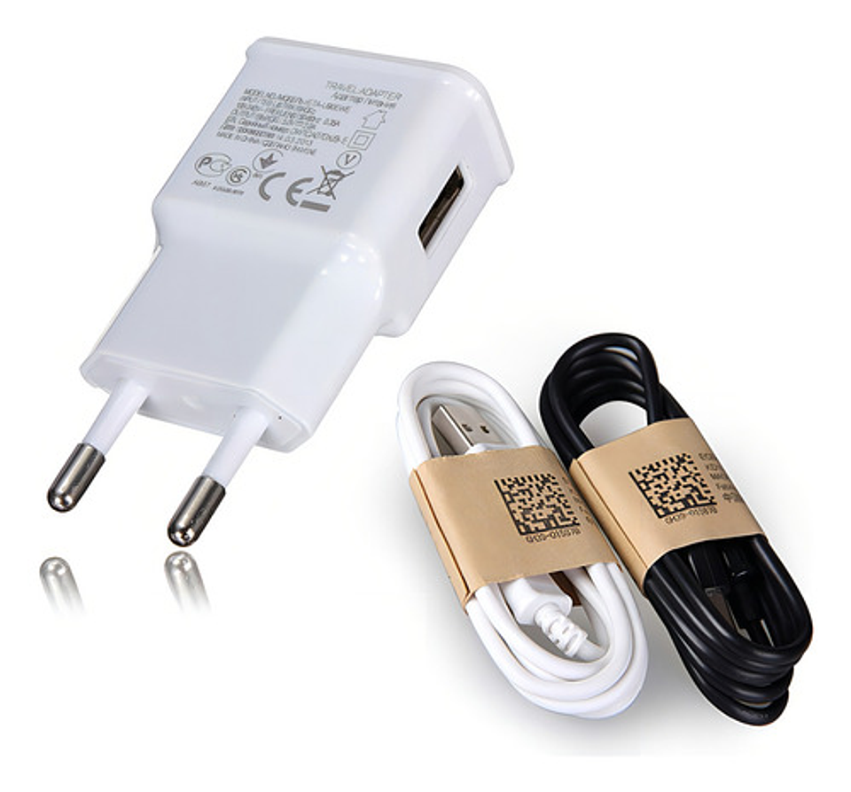 Cargador Usb Con Cable V8 2.0a Carga Rapida 1hora Eu064 Color Negro 2