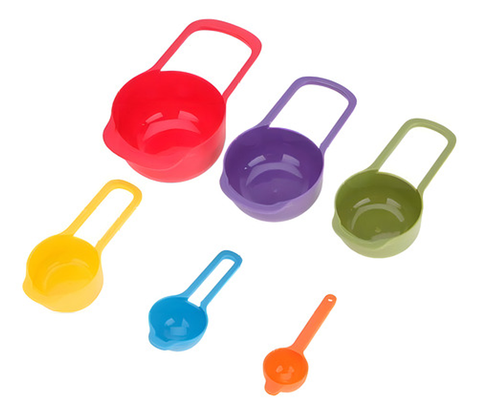 Set 6 Cucharas Medidoras Preparación Reposteria Medidas Multicolor 1