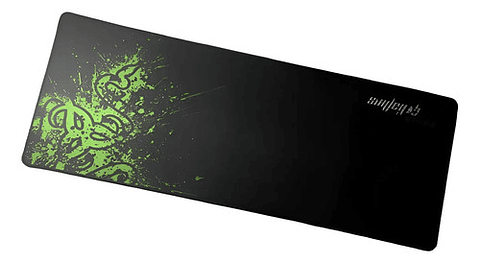 Mouse Pad Gamer Xl 90x30 Cm Antideslizante Verde Y Negro