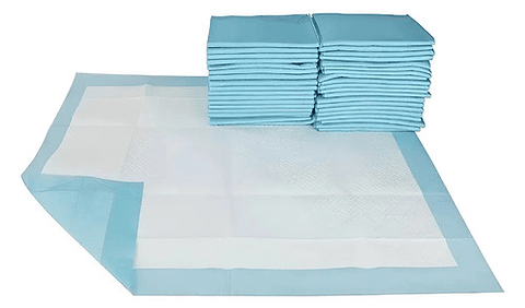 100 Pañales Tipo Sabanillas Mascotas Perros 45x60 Cms-vhex Celeste M