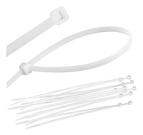 Bolsa Amarras Plásticas Blancas 150mm 100 Unidades Color Bla