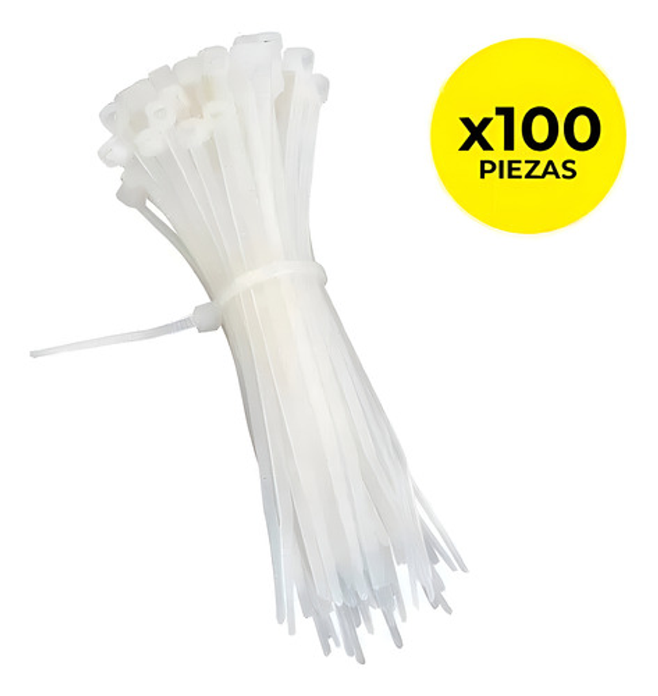 Bolsa Amarras Plásticas Blancas 150mm 100 Unidades Color Bla 2