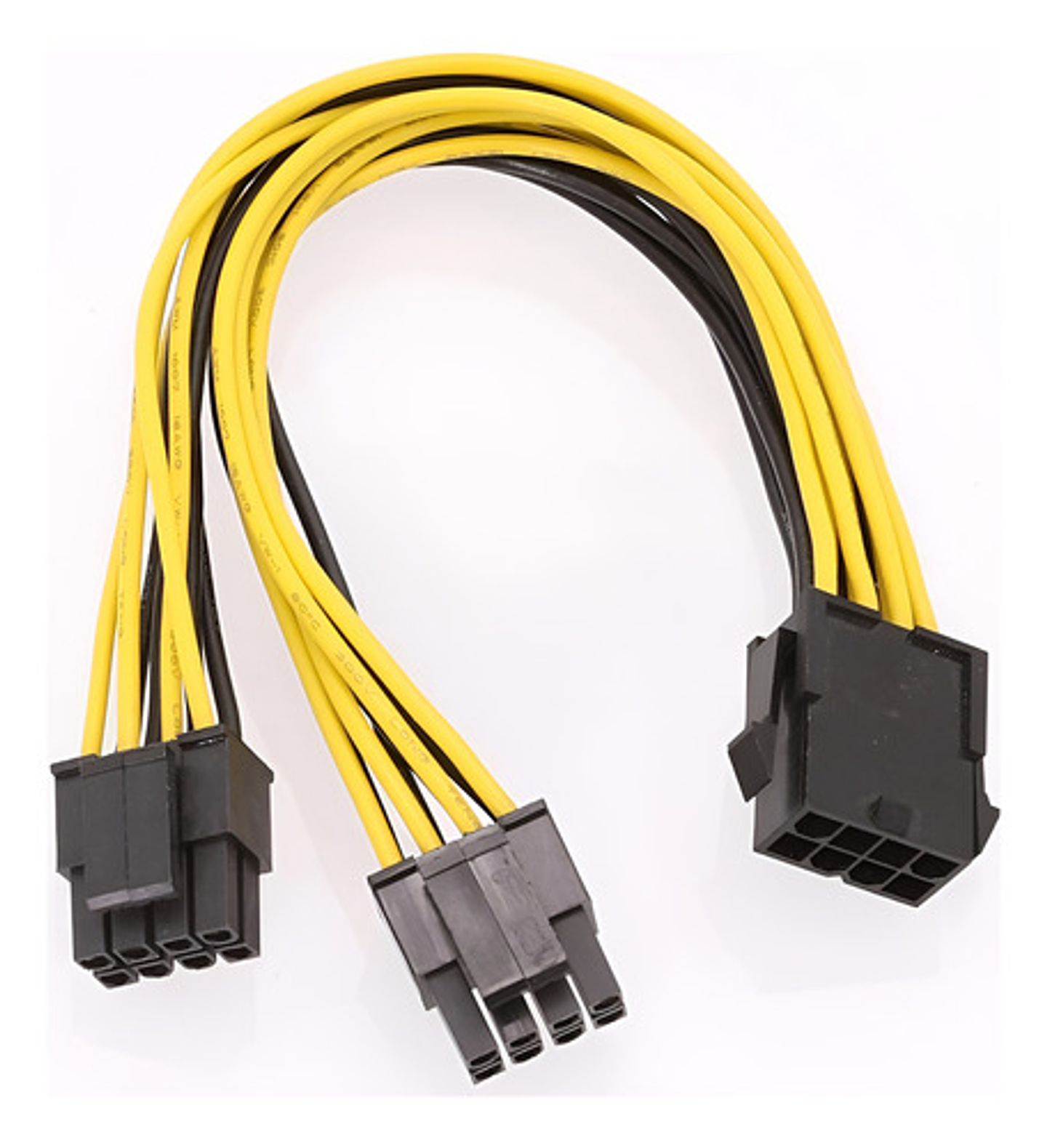 Adaptador De Minería De Vídeo Pci De 8 Pines P/ 2x De 8 Negro/amarillo 1