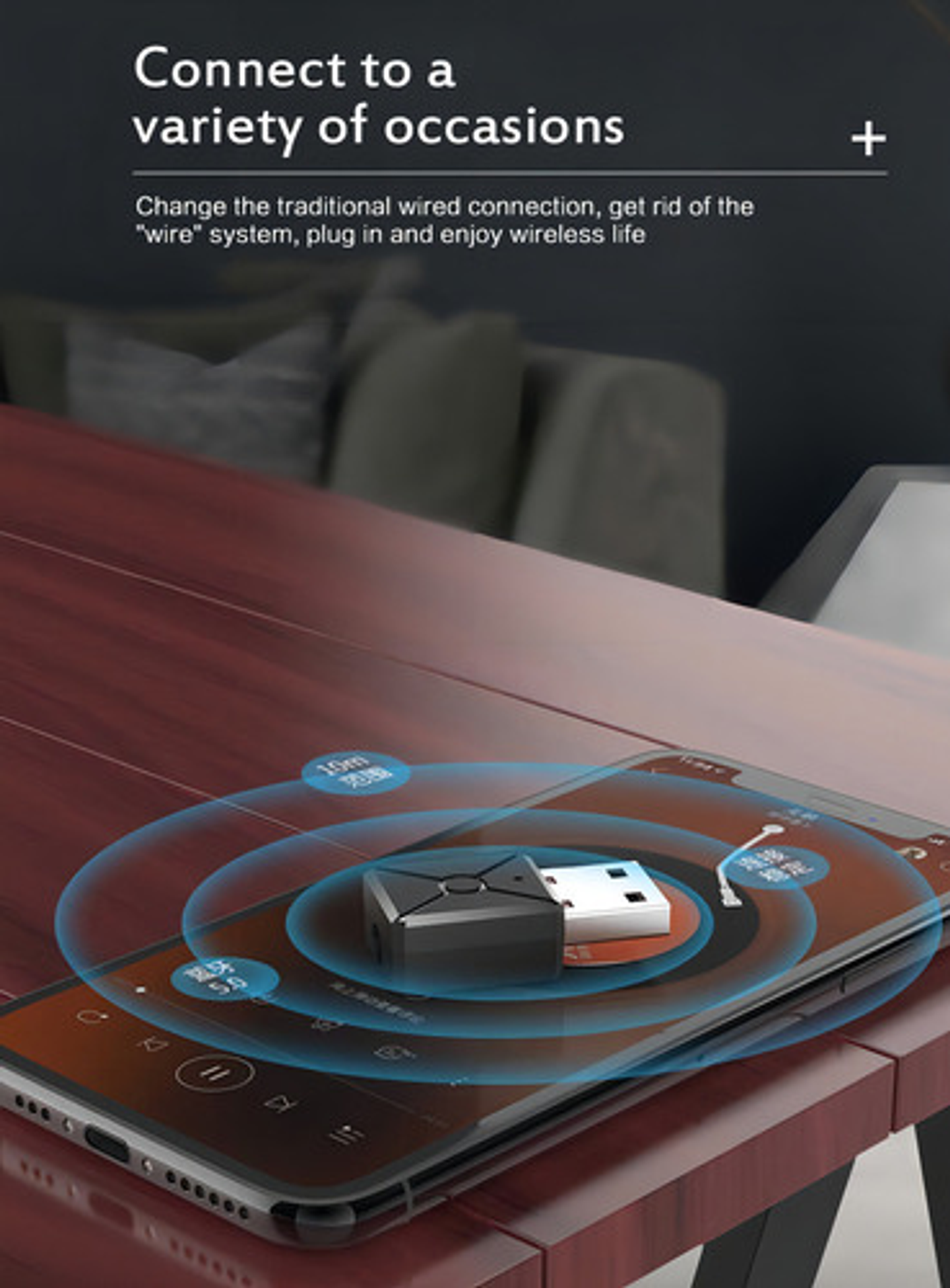 Transmisor Y Receptor Mini Usb Bluetooth 5.0 Tv Aux / Rx- Tx 6