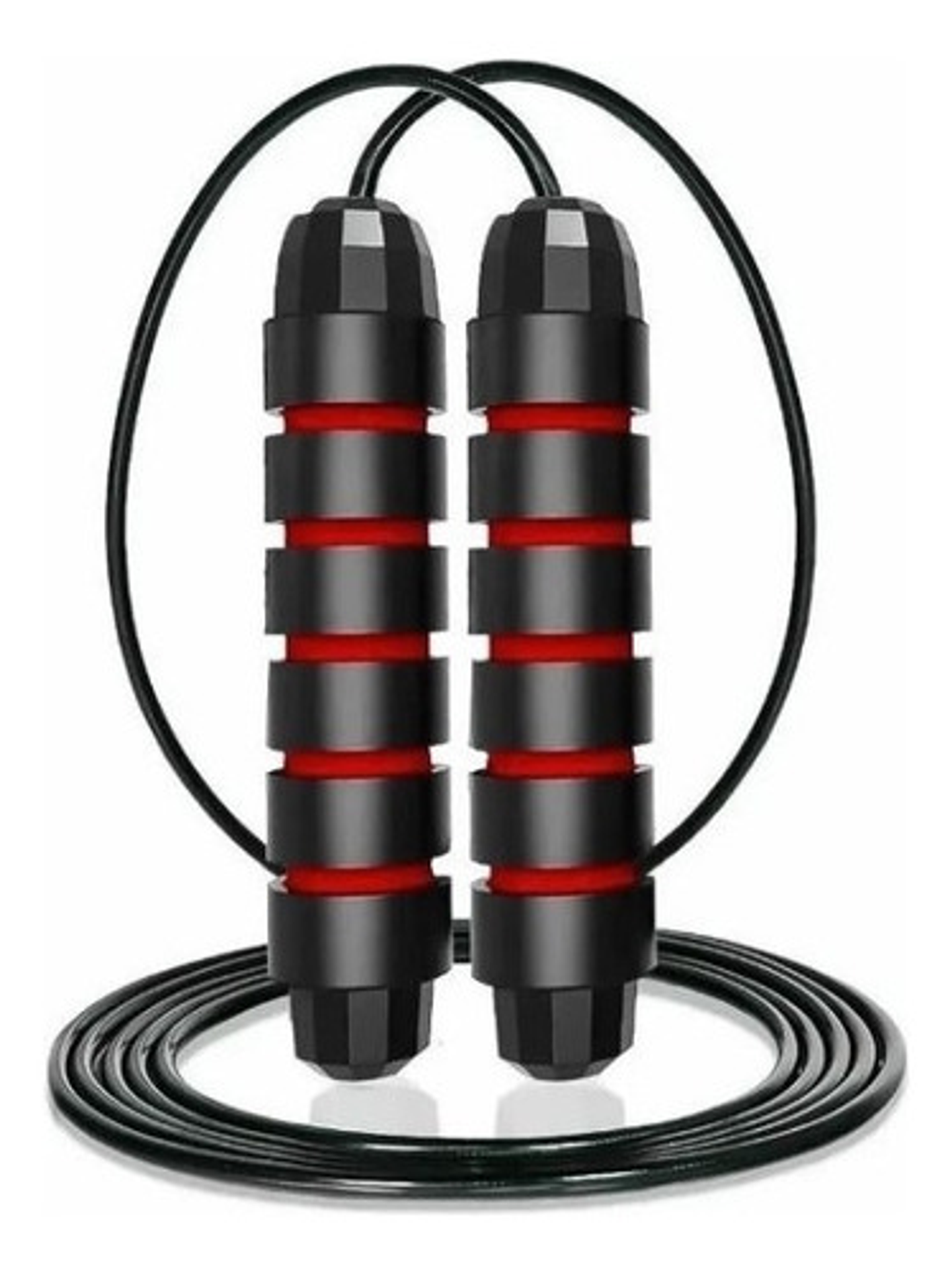 Cuerda De Saltar Crossfit Alta Velocidad Ejercicio Fitness Negro Y Rojo 2