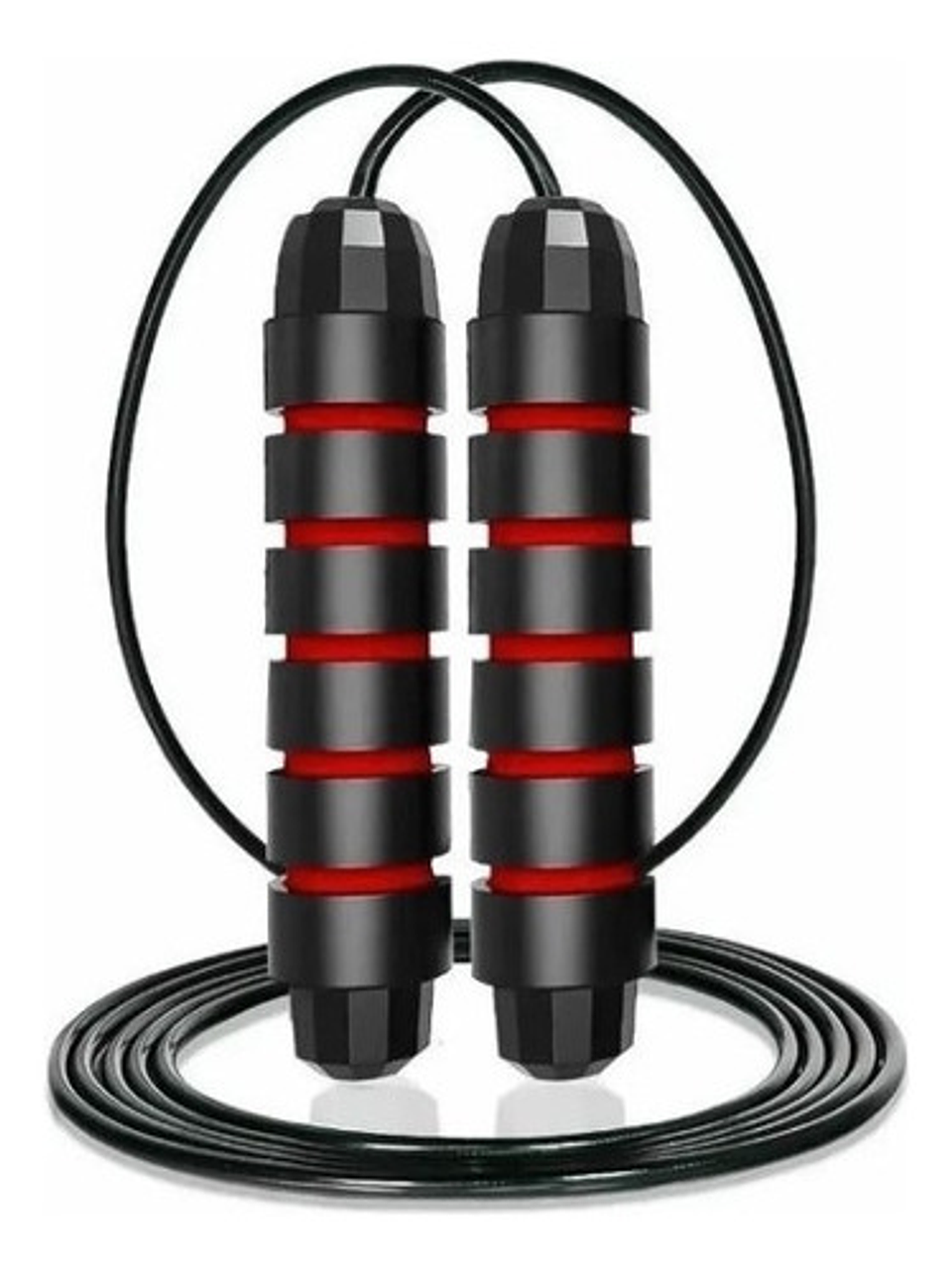 Cuerda De Saltar Crossfit Alta Velocidad Ejercicio Fitness Negro Y Rojo 2
