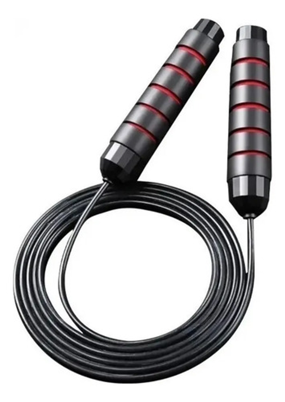 Cuerda De Saltar Crossfit Alta Velocidad Ejercicio Fitness Negro Y Rojo 6