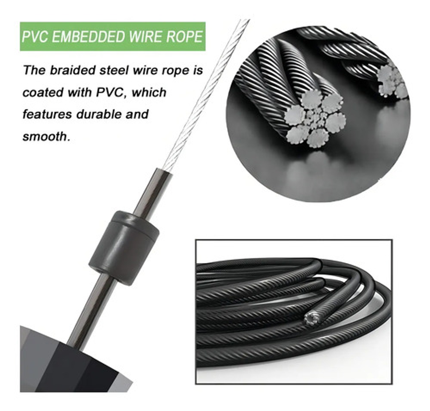 Cuerda De Saltar Crossfit Alta Velocidad Ejercicio Fitness Negro Y Rojo 10