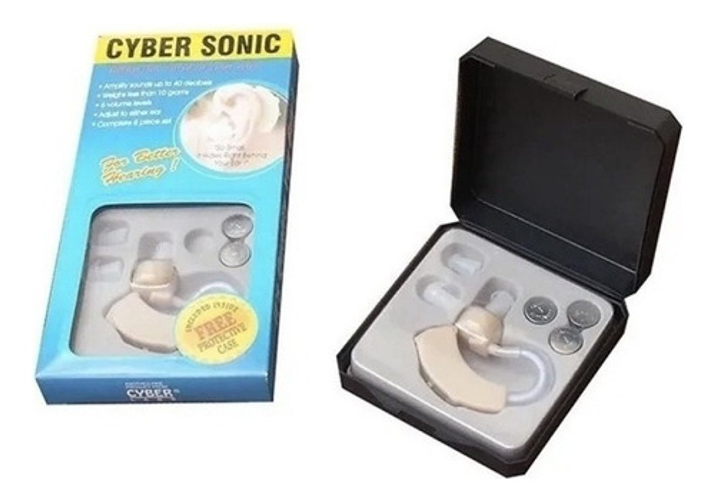 Audífono Ortopédico Cyber Sonic Amplificador Sonido 40db Crema 3