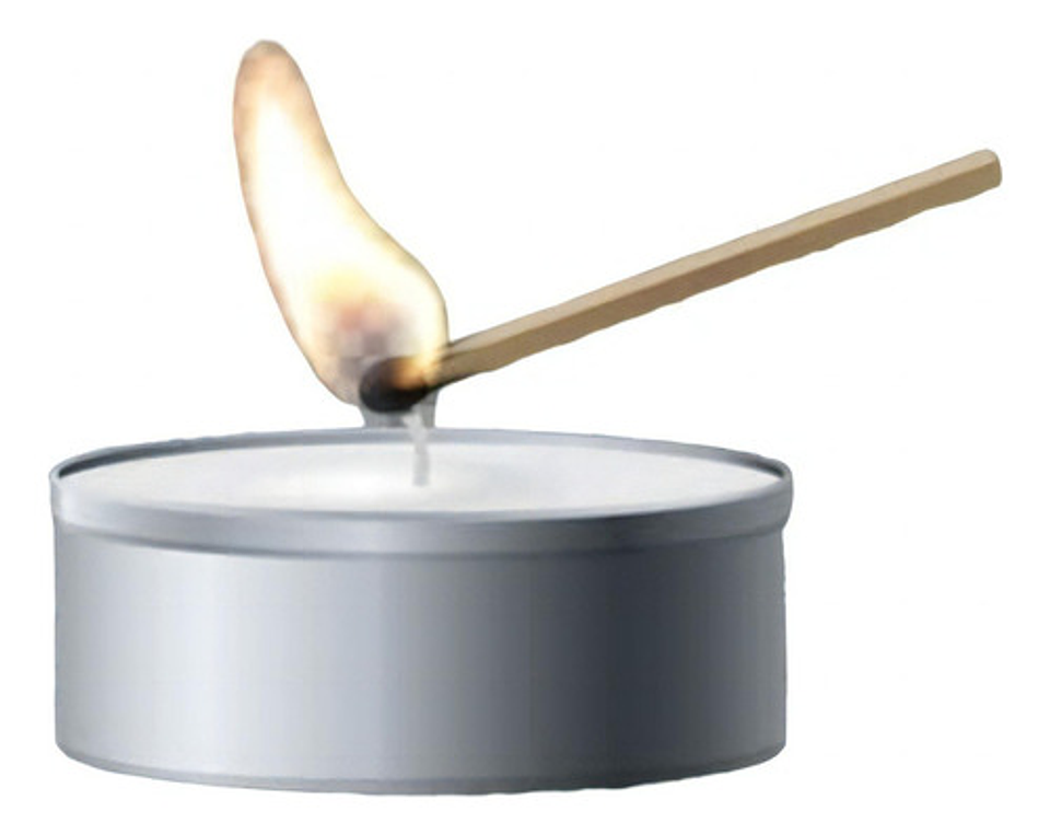 Pack 100 Velas Tealight Sin Aroma Con Portavela Aluminio 4h 3