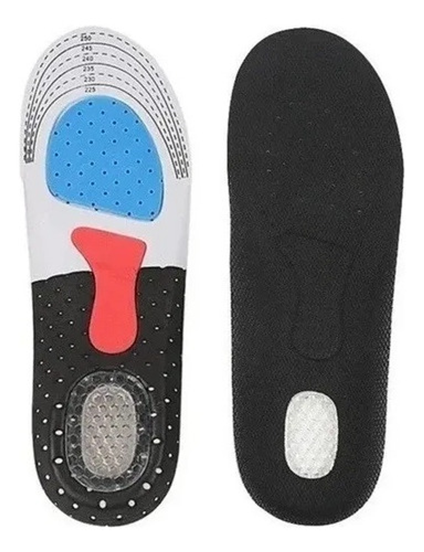 Plantillas Silicona Gel Ajustables Plantillas Ortopedicas Plantillas Deportivas Anti Golpes Alivio Espolon Fascitis Plantar Marin Shop 2 Pares 40 - 46 Negro 2