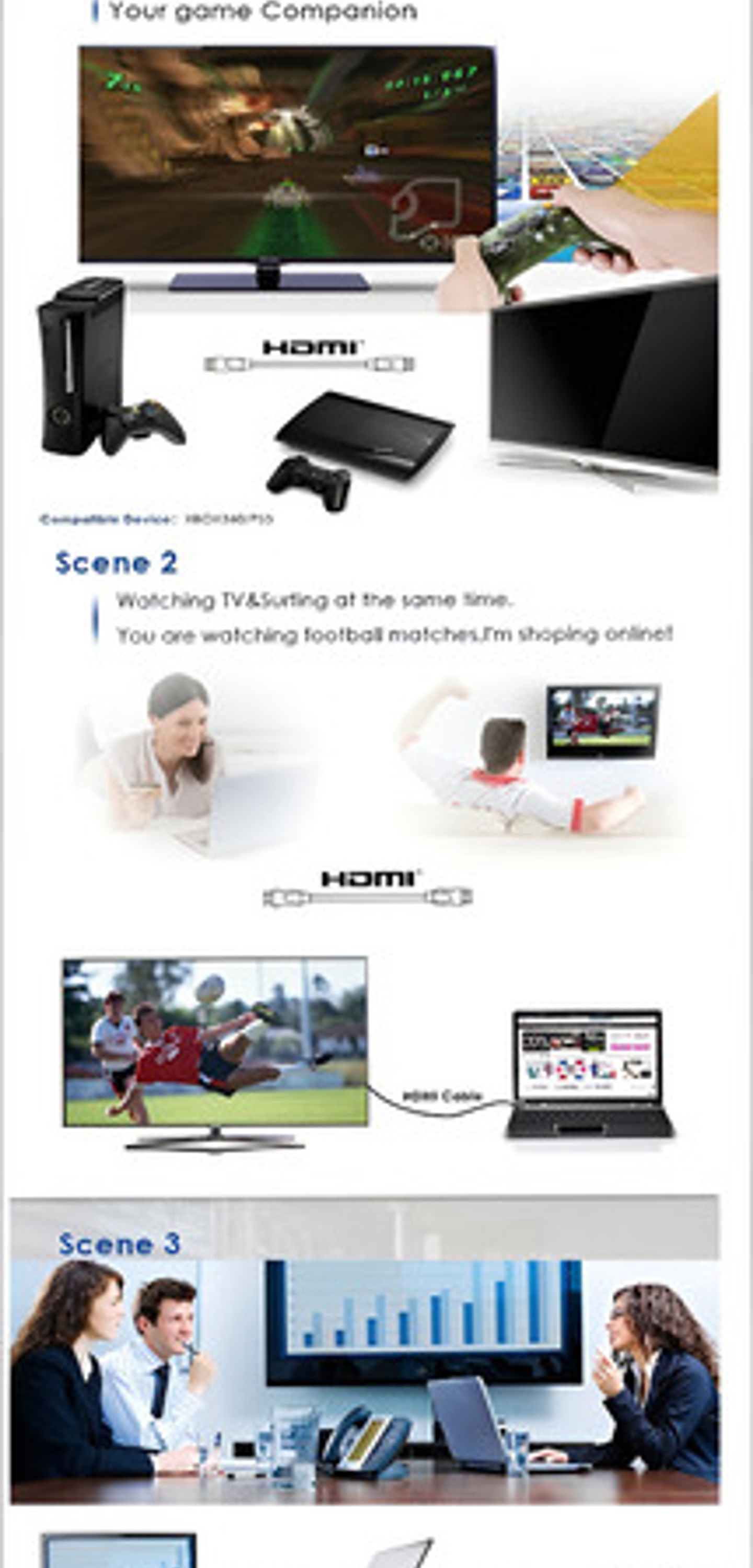 Cable Hdmi 1.5 Metros, Video Full Hd 1080p, (no 4k) 7