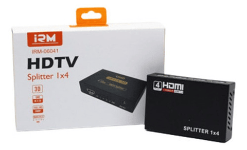 Splitter Hdmi 1x4 Irm 4k Full Hd Hdtv Negro