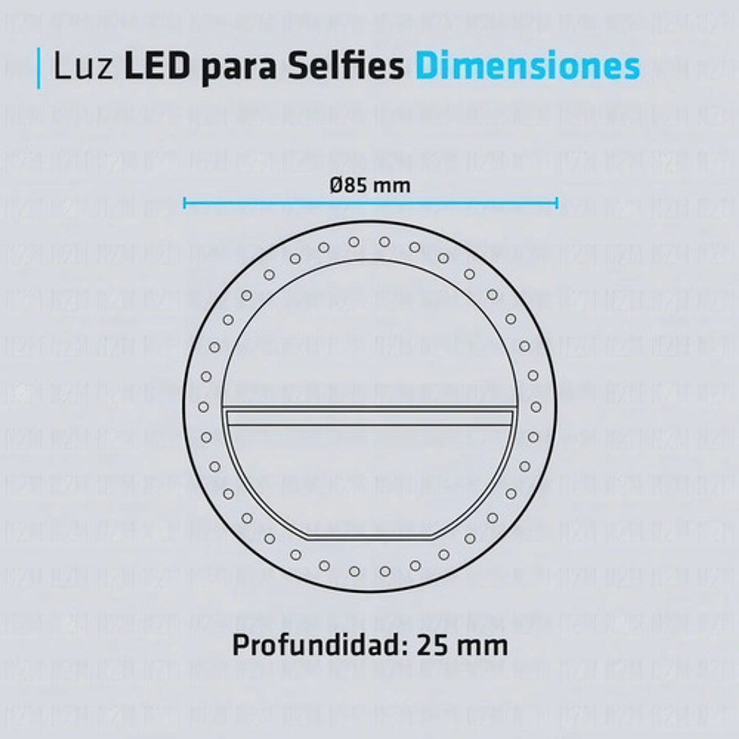 Aro De Luz Recargable Portátil Clip Celular Color Negro 6