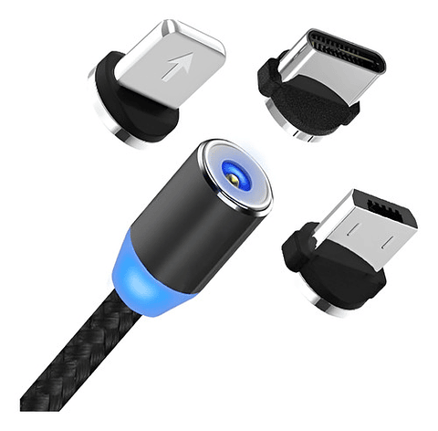 Cable Cargador Magnético Usb 3 En 1 Tipo-c/micro Usb/ios