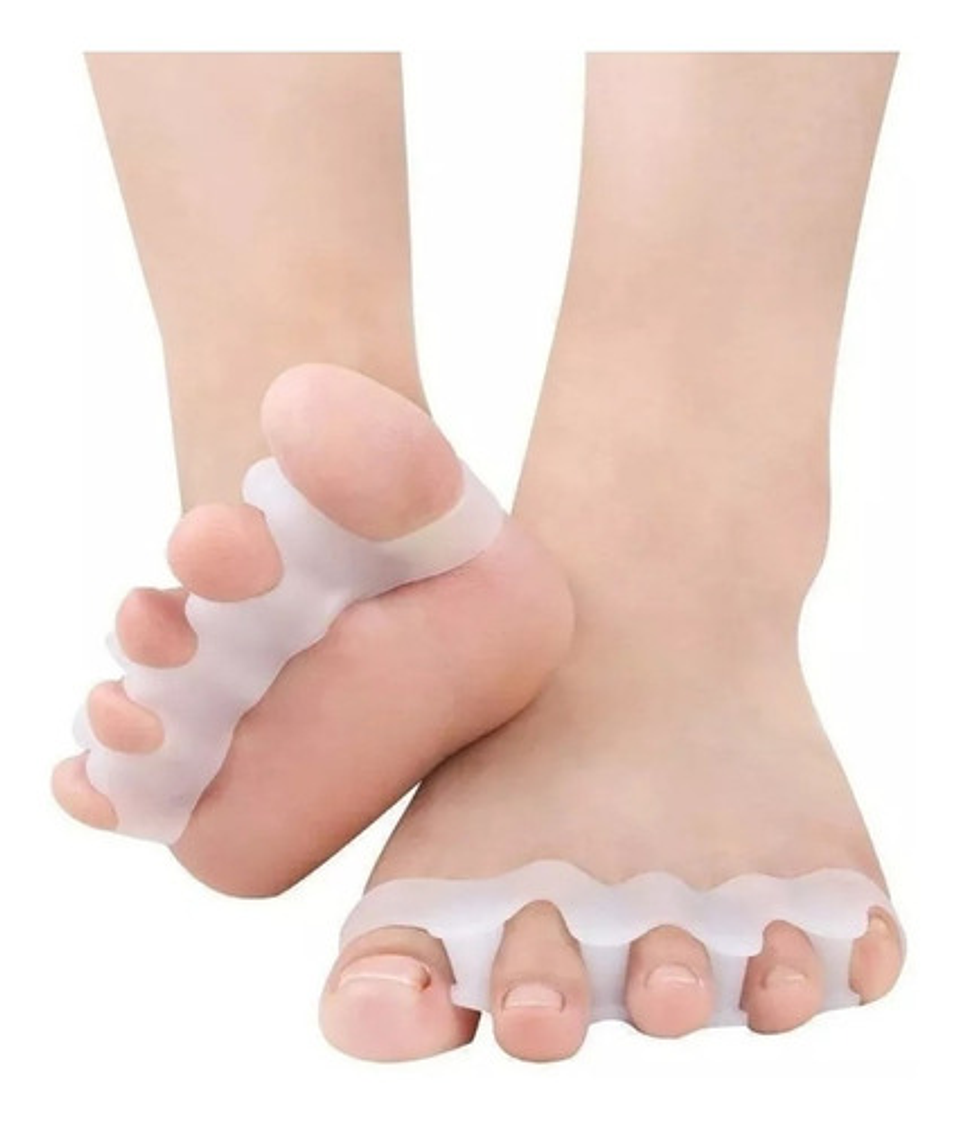 Pack X2 Separador De Dedos Ortopédico Color Blanco Talla Estándar 1