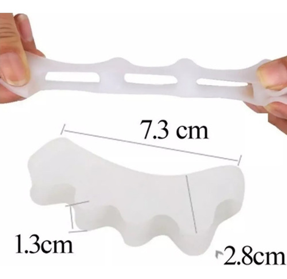 Pack X2 Separador De Dedos Ortopédico Color Blanco Talla Estándar 3