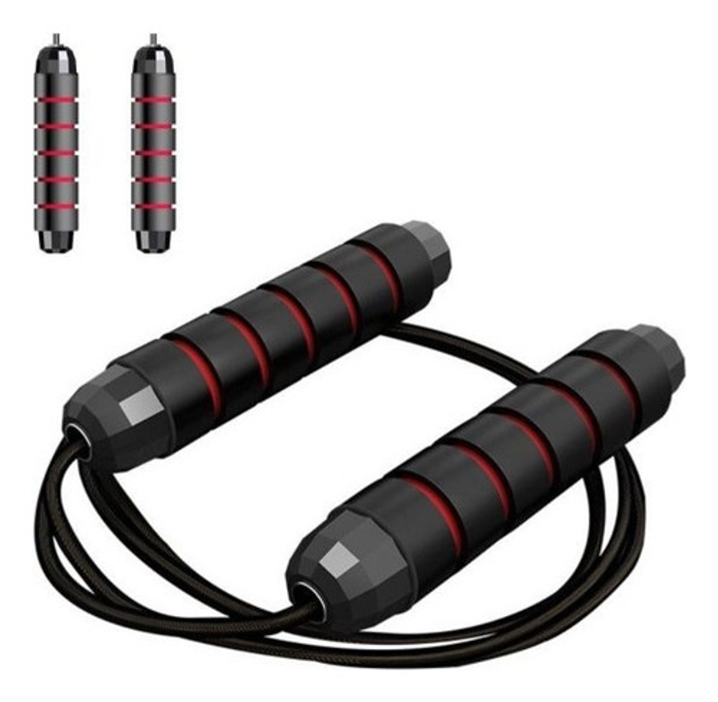 Cuerda Para Saltar Ajustable Ofertabkn Deporte Crossfit 3m Negro Rojo 2