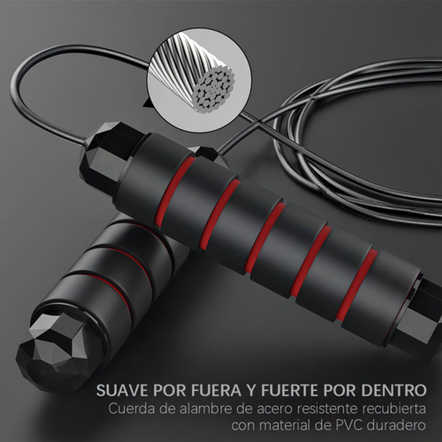 Soga Para Saltar Ajustable Oem Velocidad Con Rodamientos Ajustable Color Rojo 4