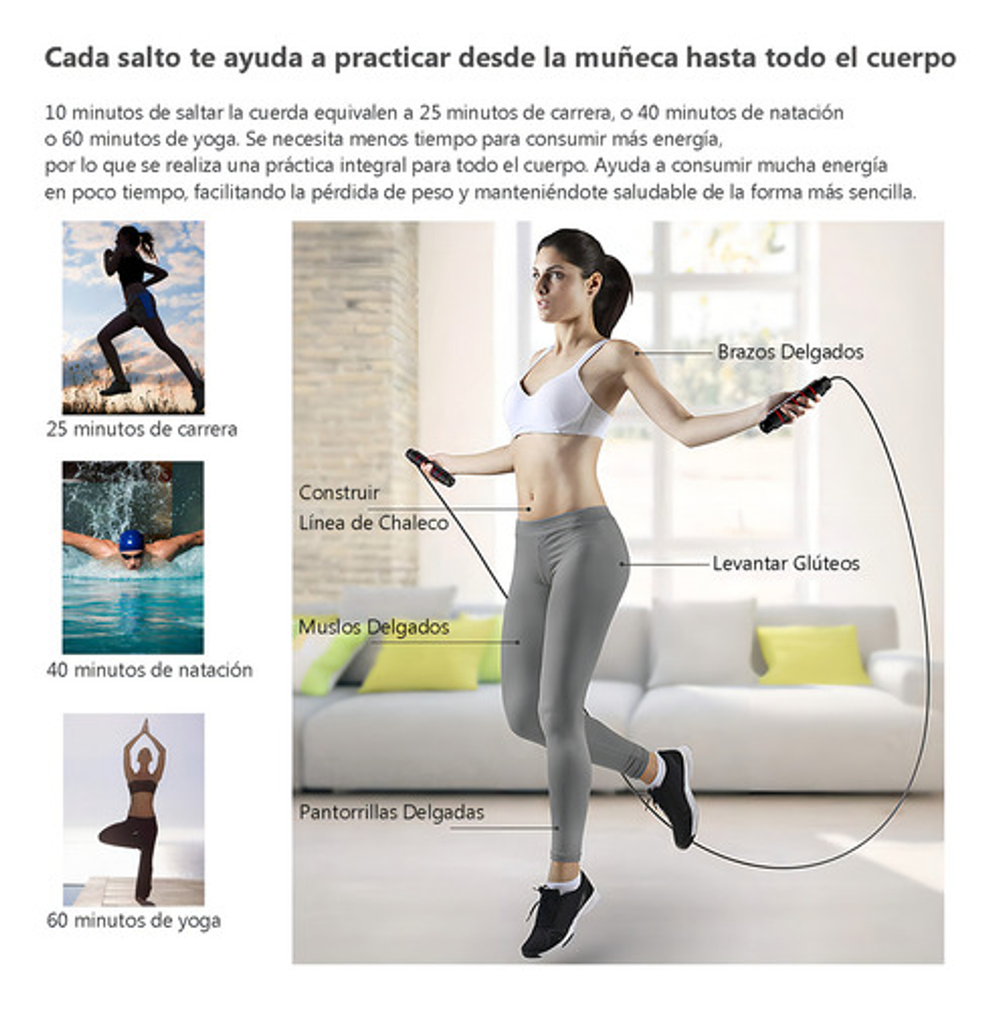 Soga Para Saltar Ajustable Oem Velocidad Con Rodamientos Ajustable Color Rojo 5