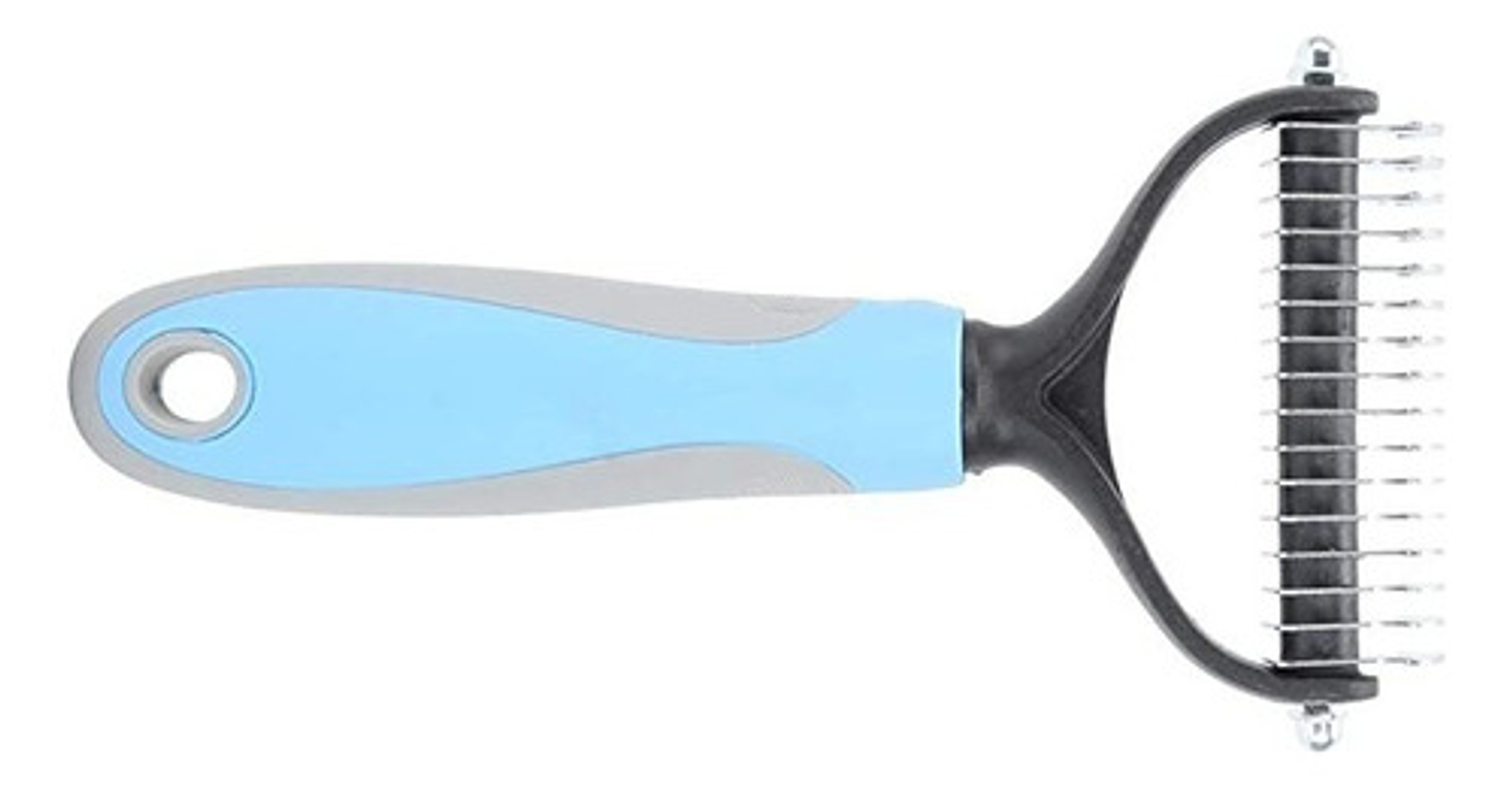 Cepillo Expulsador De Nudos Grande Xxl Para Mascotas Perros Color Azul 4