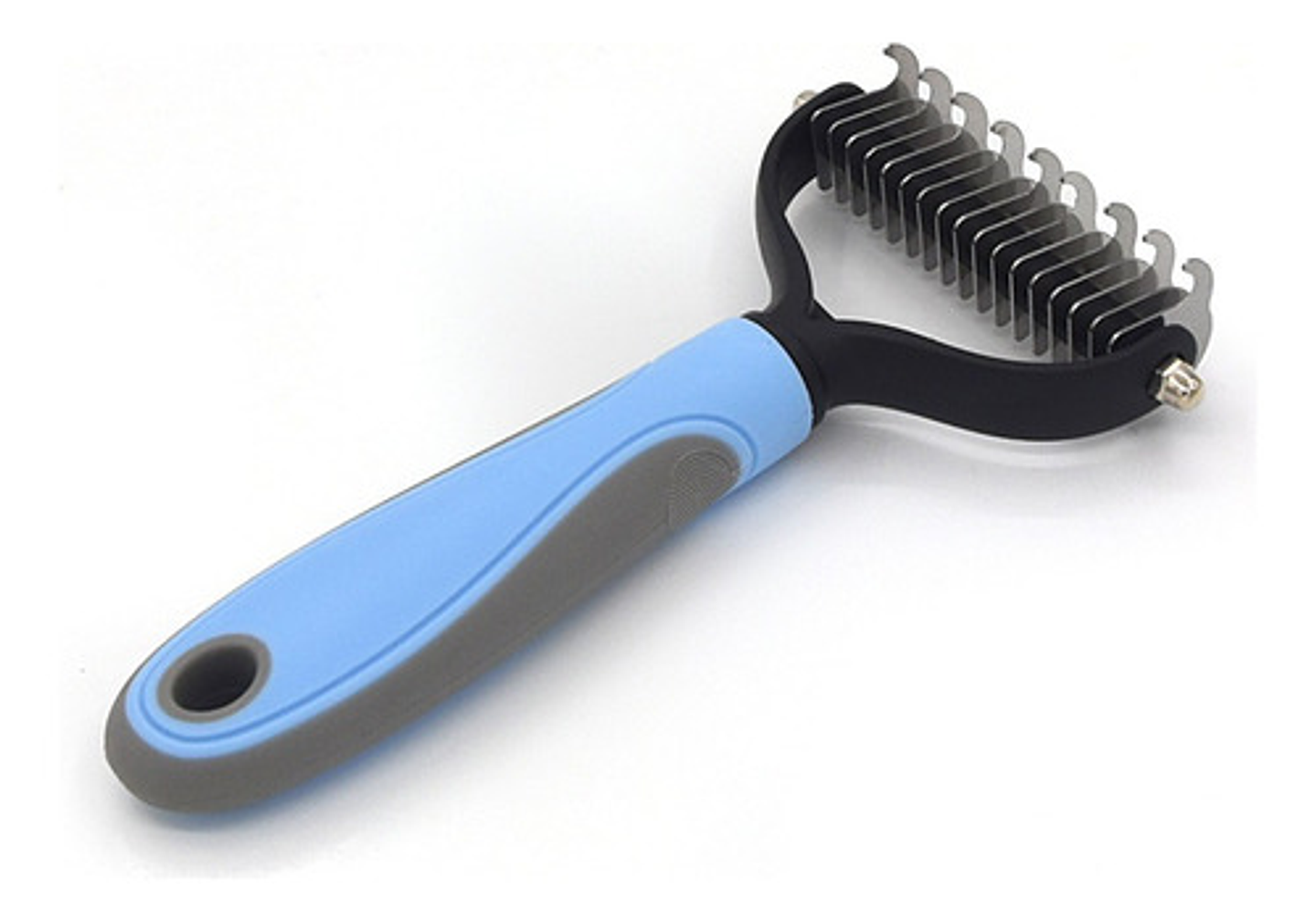 Cepillo Expulsador De Nudos Grande Xxl Para Mascotas Perros Color Azul 7