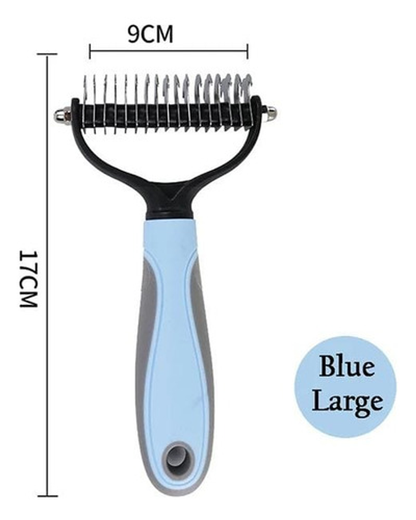 Cepillo Expulsador De Nudos Grande Xxl Para Mascotas Perros Color Azul 9