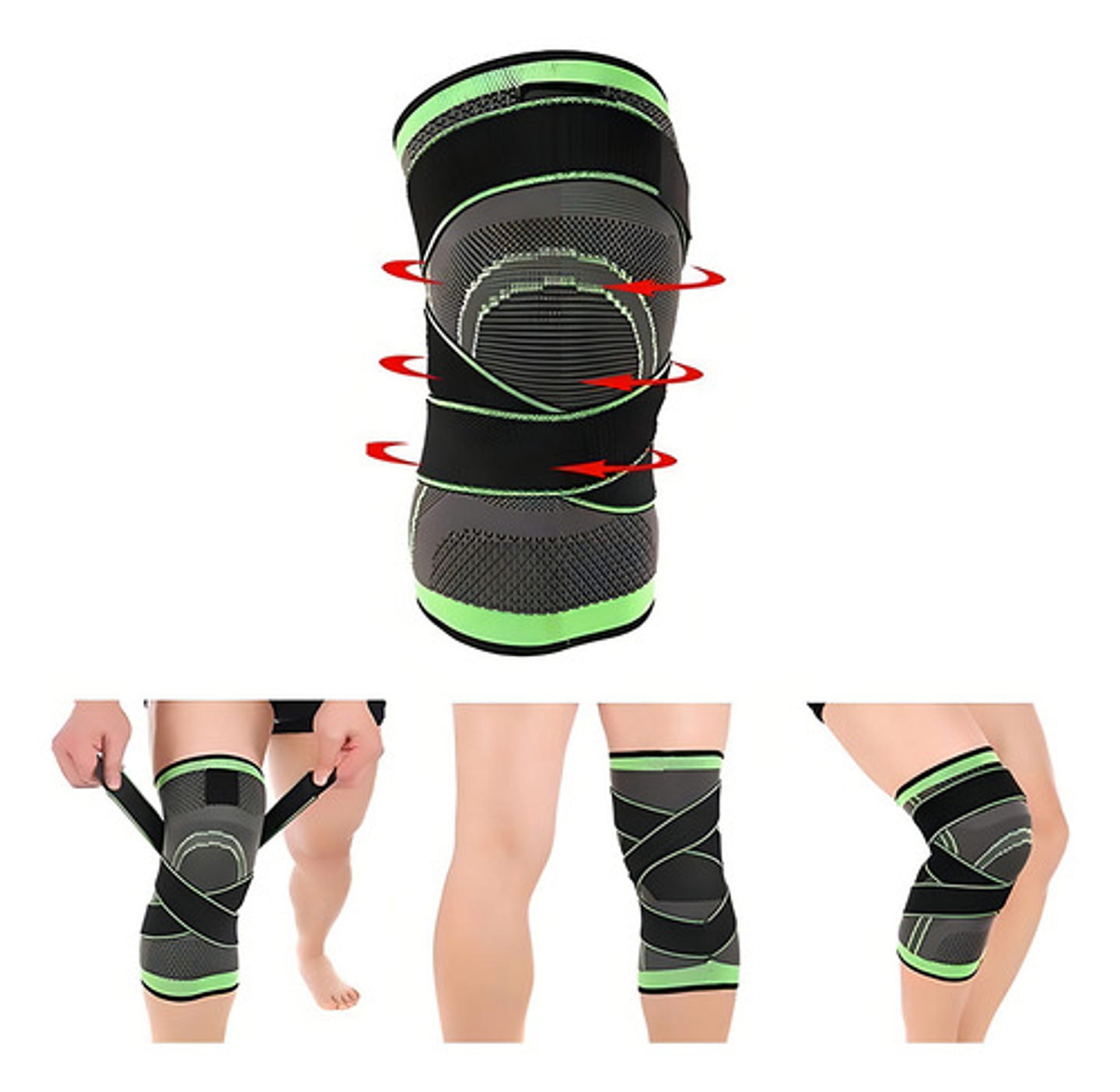 Rodillera Ajustable Alta Calidad Verde 2