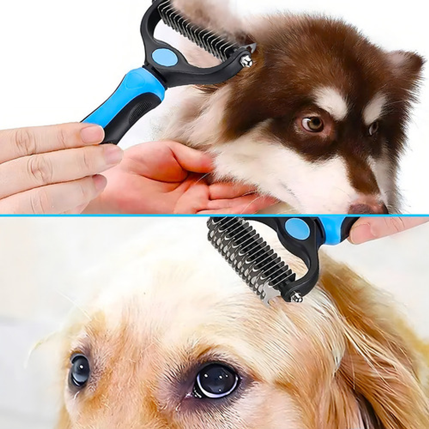 Cepillo Deslanador Pelo Cepillo Grande Para Mascotas. Color Azul 5
