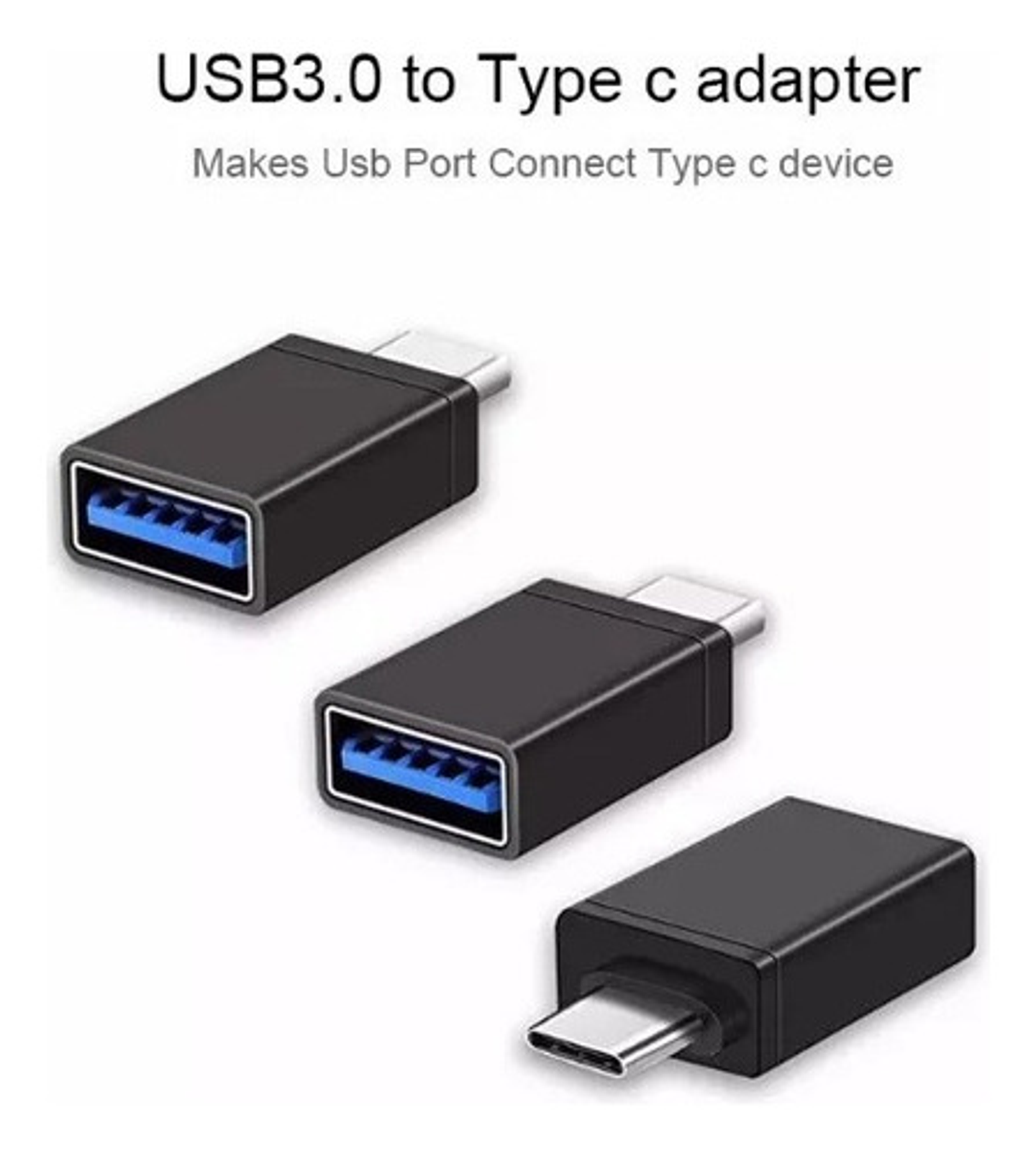 Adaptador Usb-c Macho A Usb3 Hembra Convertidor Usb Color Ne 5