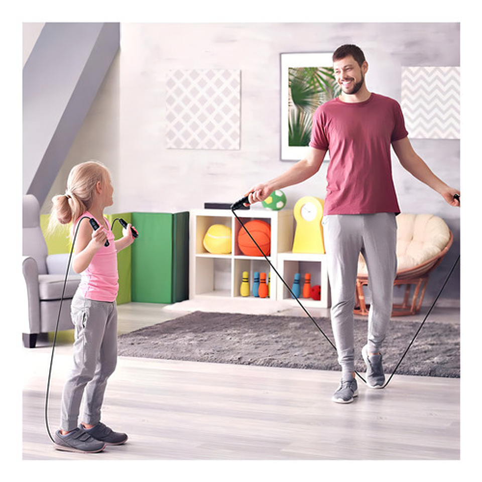 Cuerda Para Saltar Ajustable Lhua Velocidad Crossfit 300cm Antideslizante Azul 2