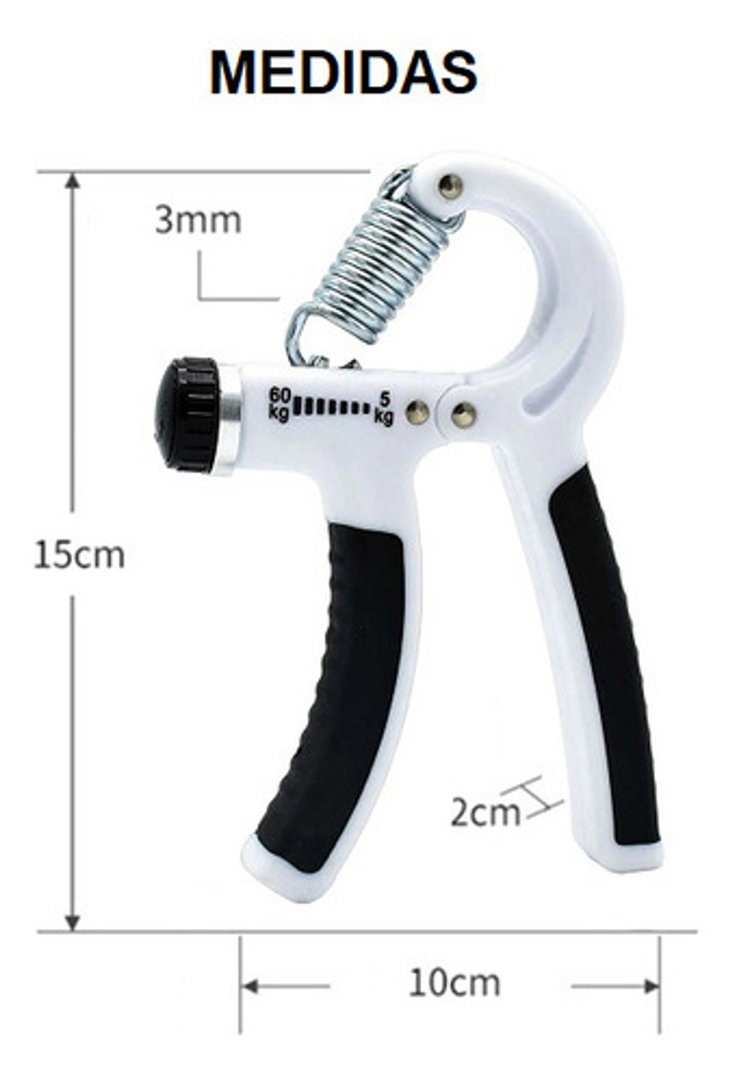 Hand Grip Ejercitadores De Mano Muñeca Antebrazo Graduable Color Negro 4