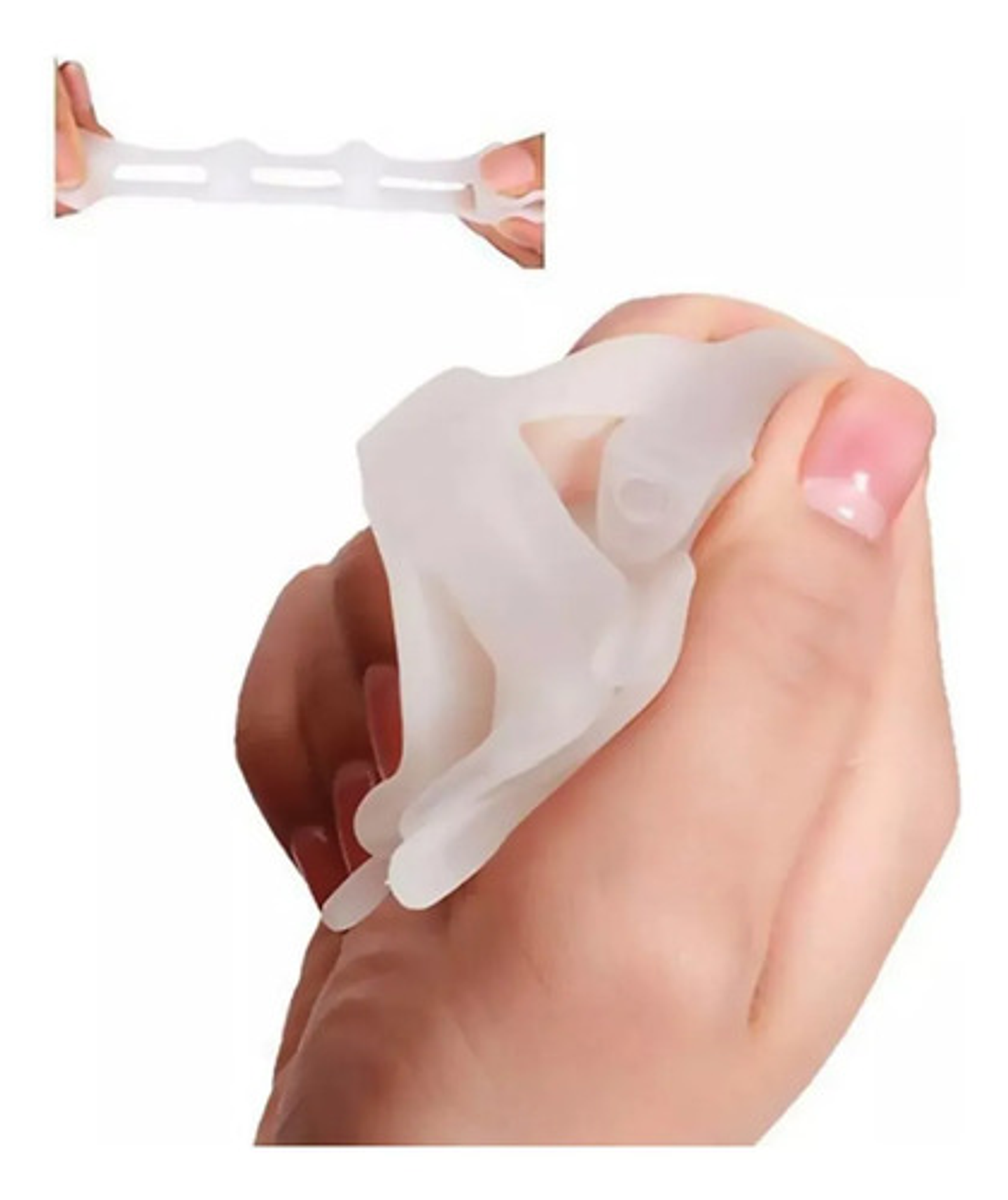 Separador Dedos Pies Corrector Juanetes Silicona Par Color T 12