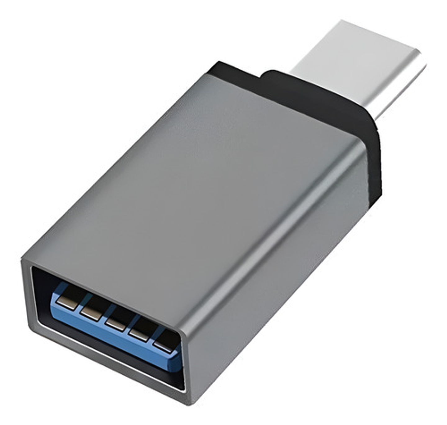 Adaptador Otg Usb Tipo C 3.1 Macho A Usb 3.0 Hembra Gris 1