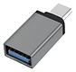 Adaptador Otg Usb Tipo C 3.1 Macho A Usb 3.0 Hembra Gris - Miniatura 1
